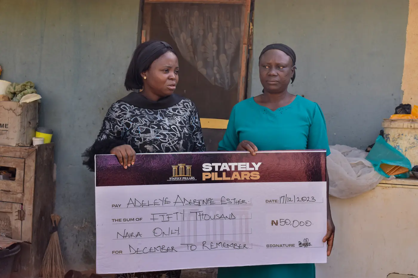 An empowerment cheque presentation