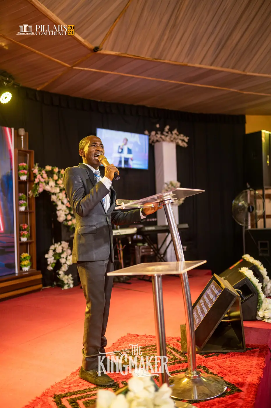 A guest speaker at the pulpit